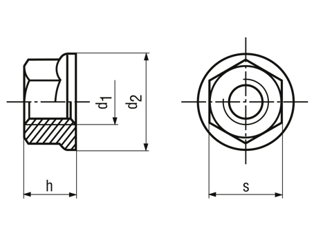 DIN 6923 (kołnierzowa – podkładka gładka lub karbowana) – metryczne / drobnozwojne